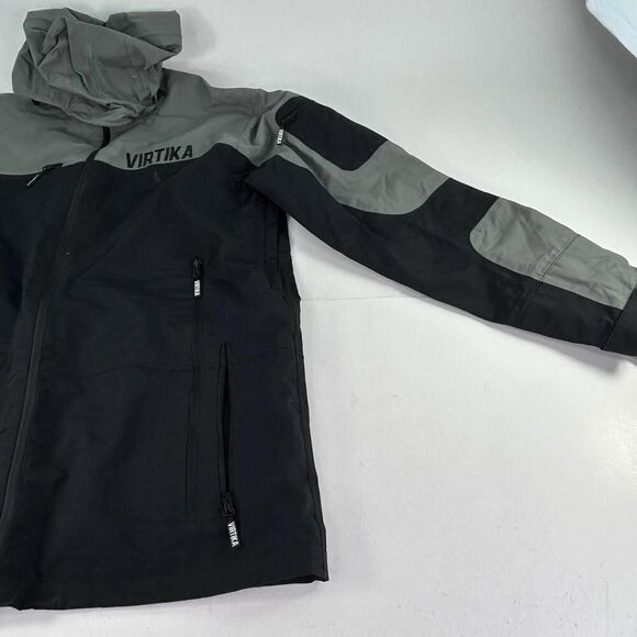 Virtika Europe Vir-Tek Shell Jacket Size L Specter Black/gray Hoodie Ski Snow - Picture 5 of 13
